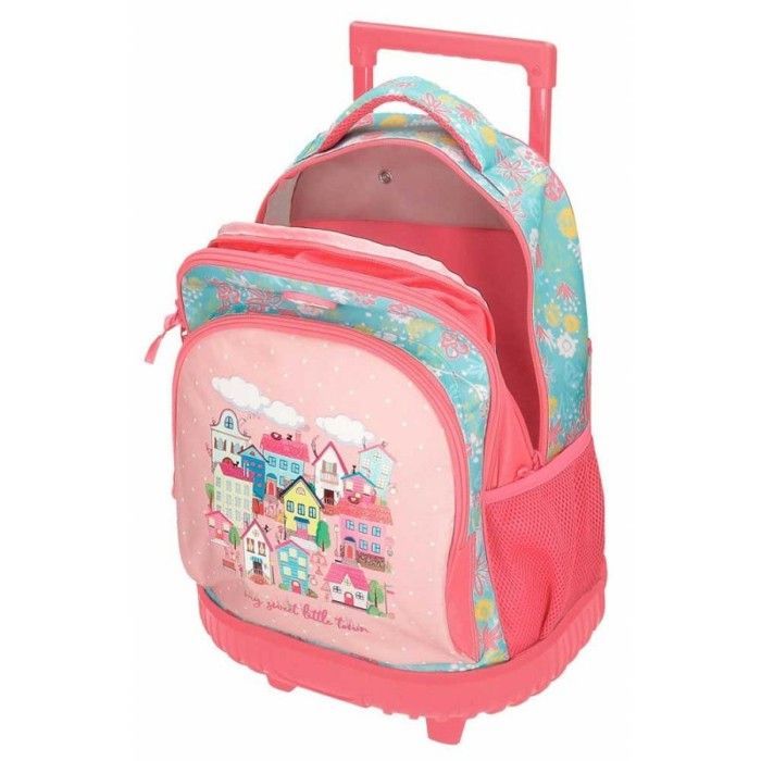 Sac à dos à roulettes - ROLL ROAD - My Little Town - Rose - 43x32x21 cm - 31,42 L