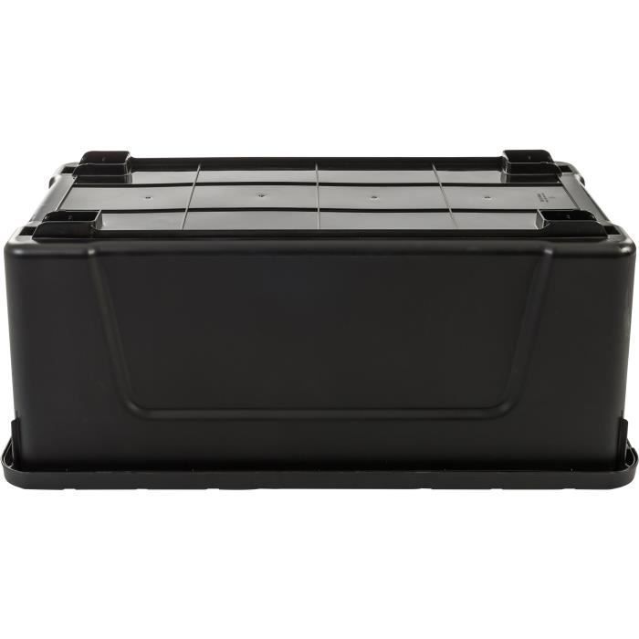 IRIS OHYAMA Juego de 3 cajas de almacenamiento DIY - Store It All - 75 L - Negro y rojo - 78 x 39,5 x 35 cm