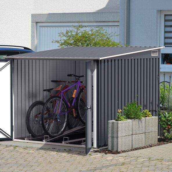 Sykkelboks for opptil 4 sykler