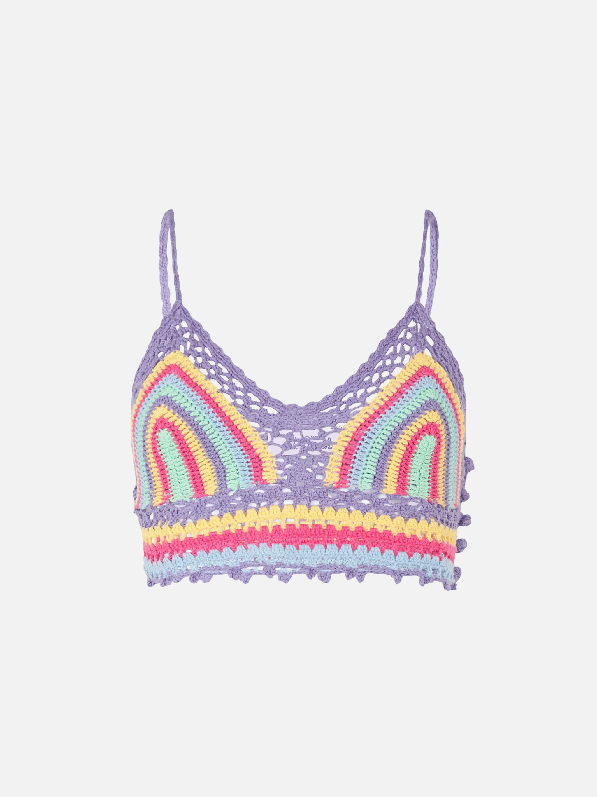 Multicolor gehaakte top
