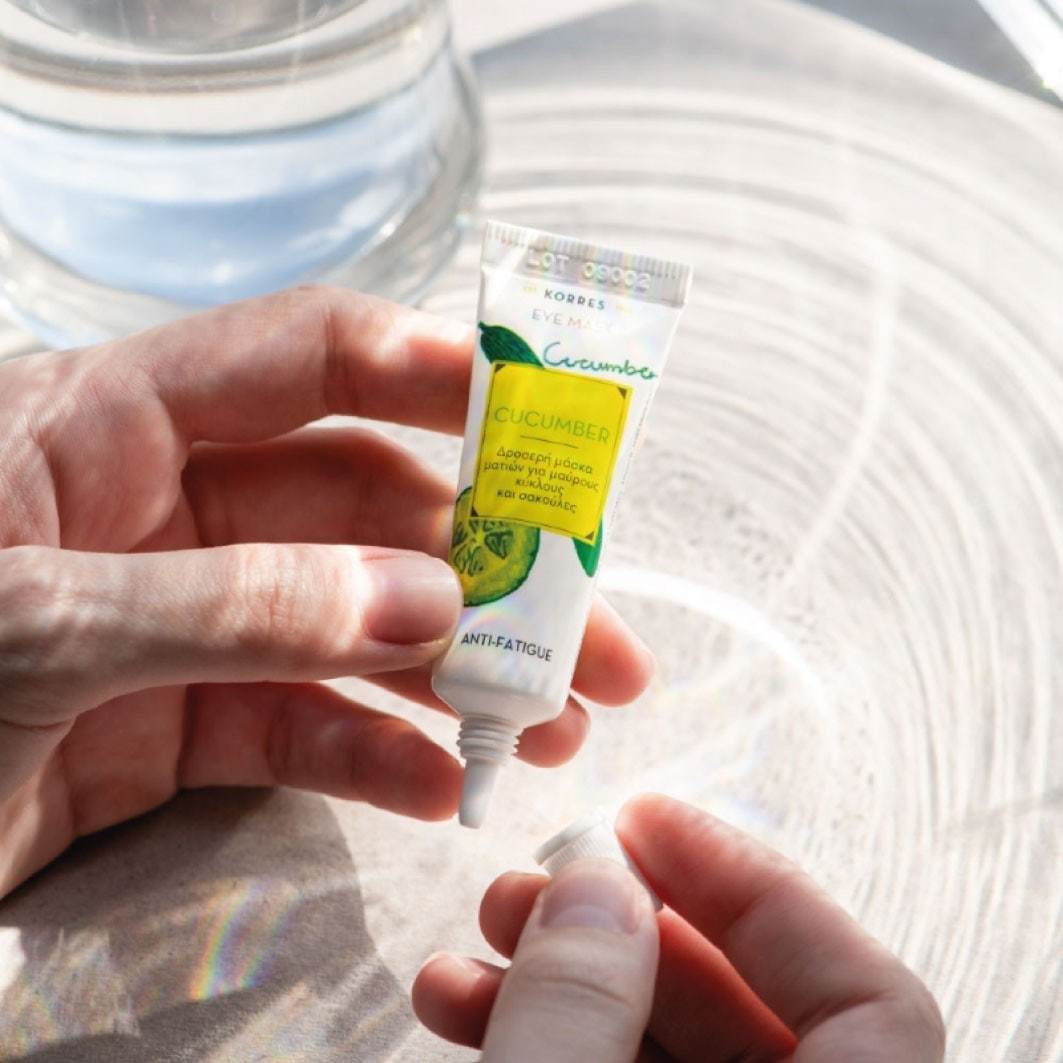 KORRES drėkinamoji agurkų paakių kaukė nuo nuovargio - 8 ml
