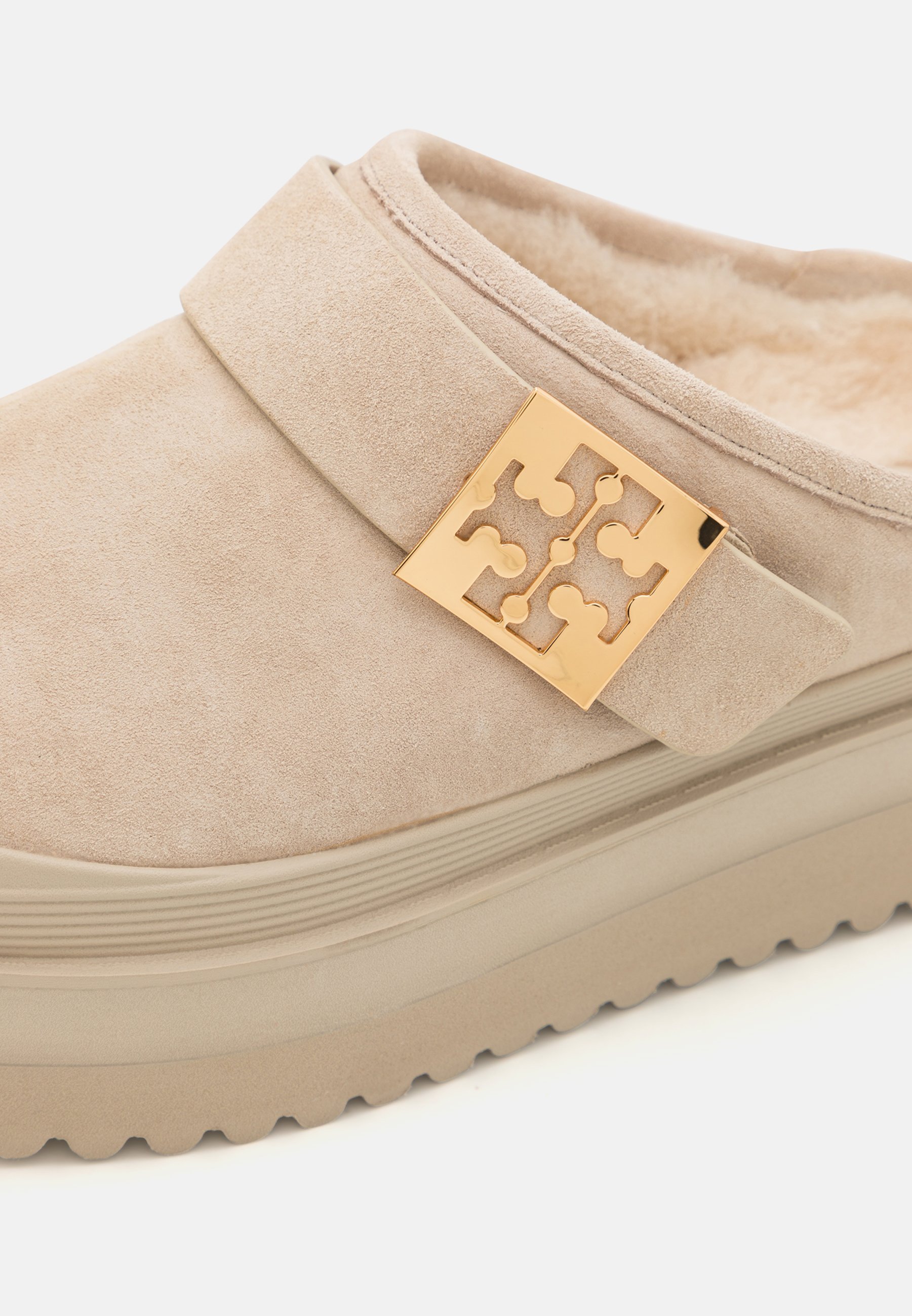 Mules à plateforme Tory Burch MELLOW - Calcare/Or