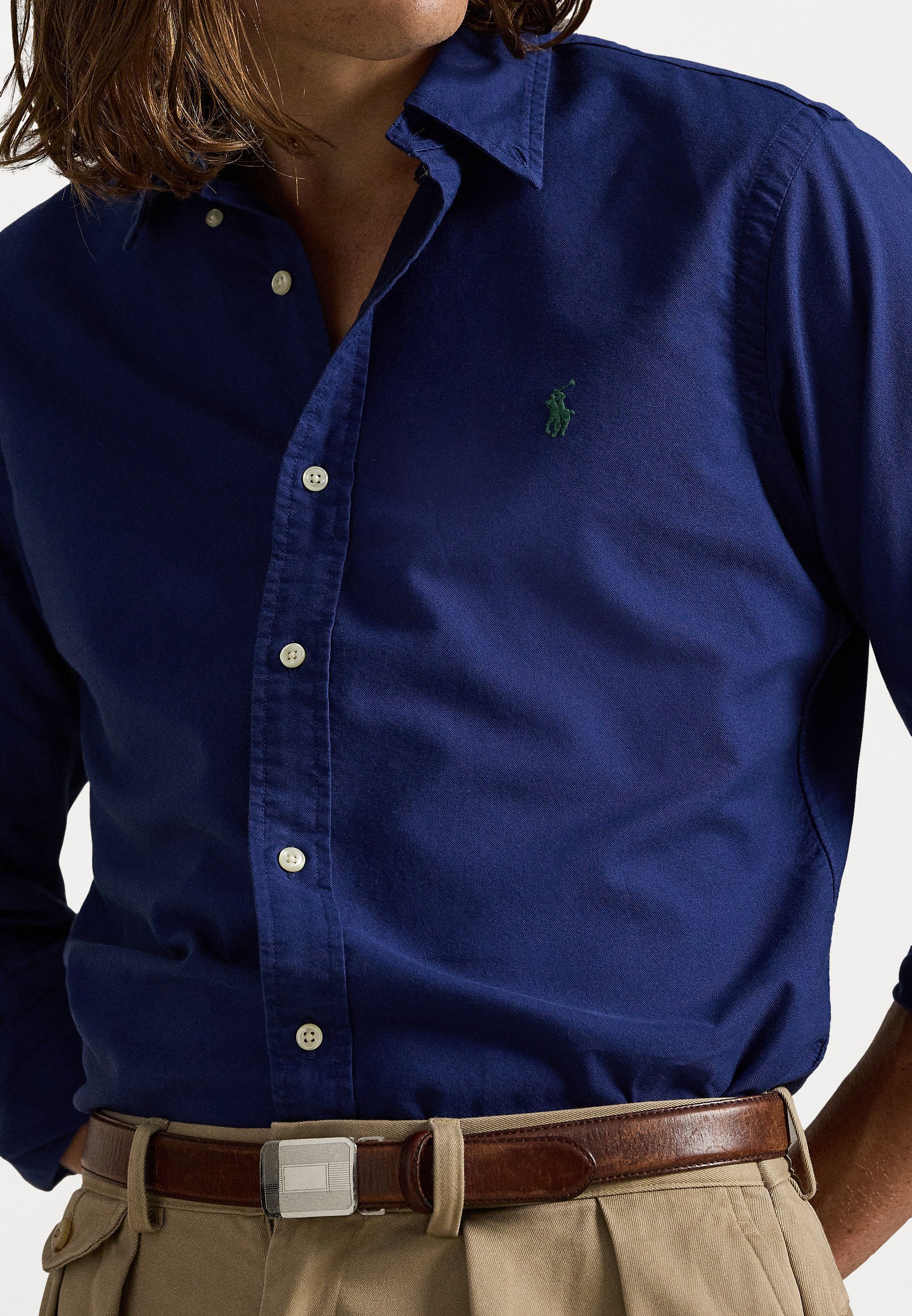 Polo Ralph Lauren CUSTOM FIT GARMENT DYED OXFORD SHIRT - Košeľa - black