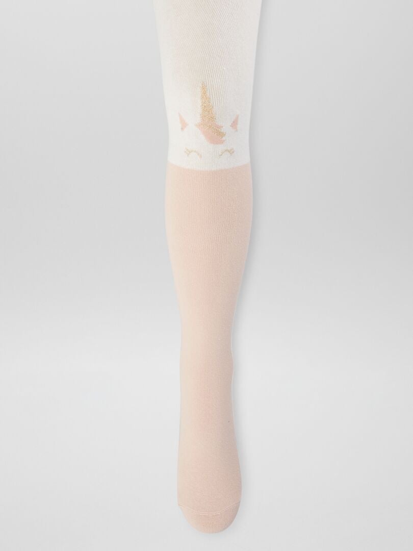 Conjunto de 2 medias de punto estampadas - BEIGE