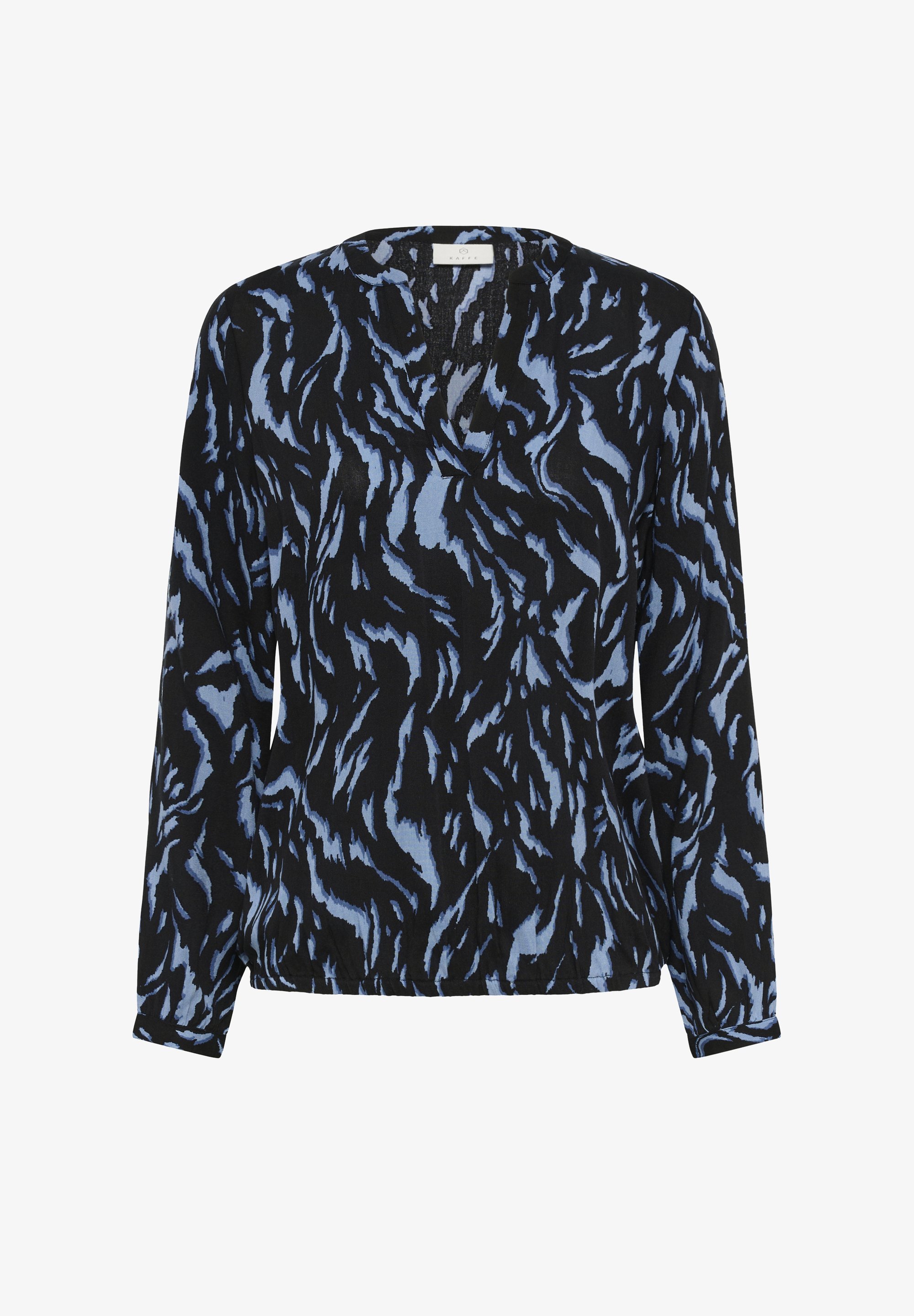 Kaffe DITTE - Blouse - black bering sea graphiqueanimal