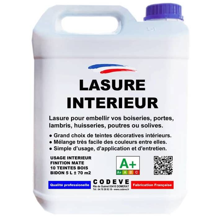 Lasure Bois Interieur - 5 L   - Codeve Bois - Chêne foncé