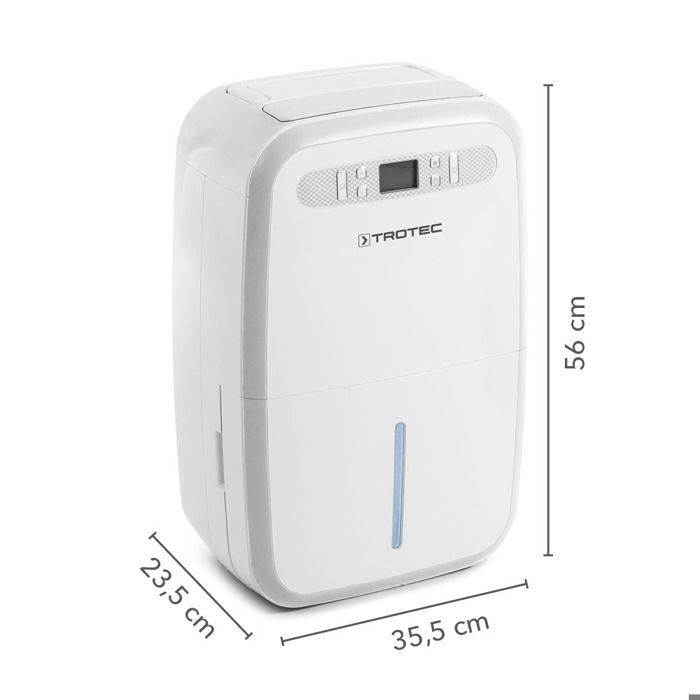 Desumidificador TROTEC TTK 95 E - 90m² - 30l/dia com proteção contra transbordamento
