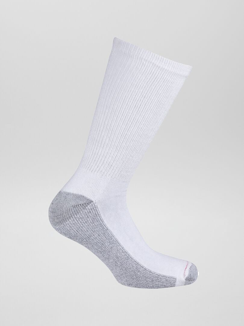 Conjunto de 3 pares de meias esportivas 'DIM' - BRANCAS