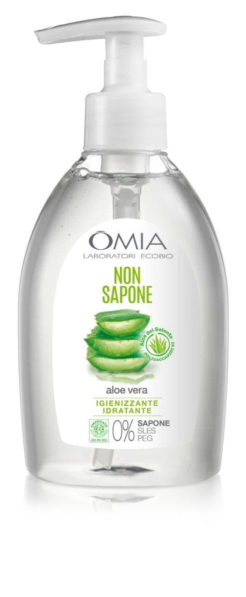OMIA Nettoyant écologique sans savon pour le visage et les mains à l'aloe vera 300 ml