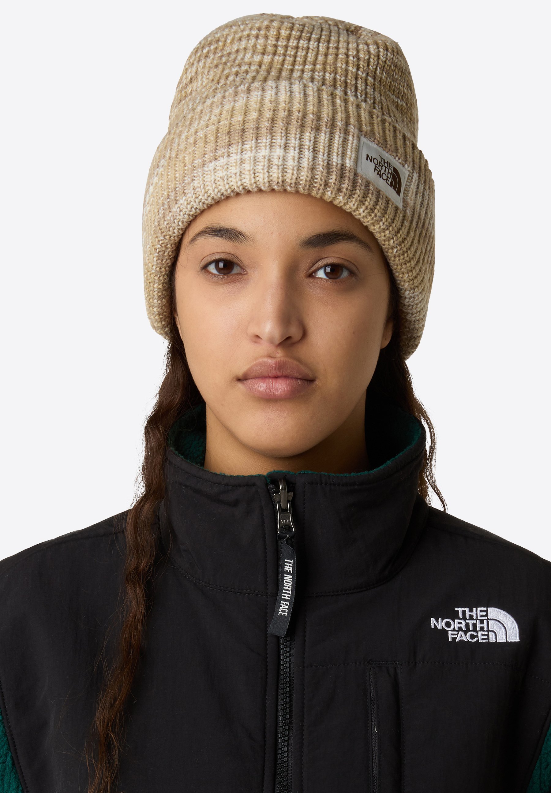 Bonnet doublé The North Face SALTY BAE - Blanc dune