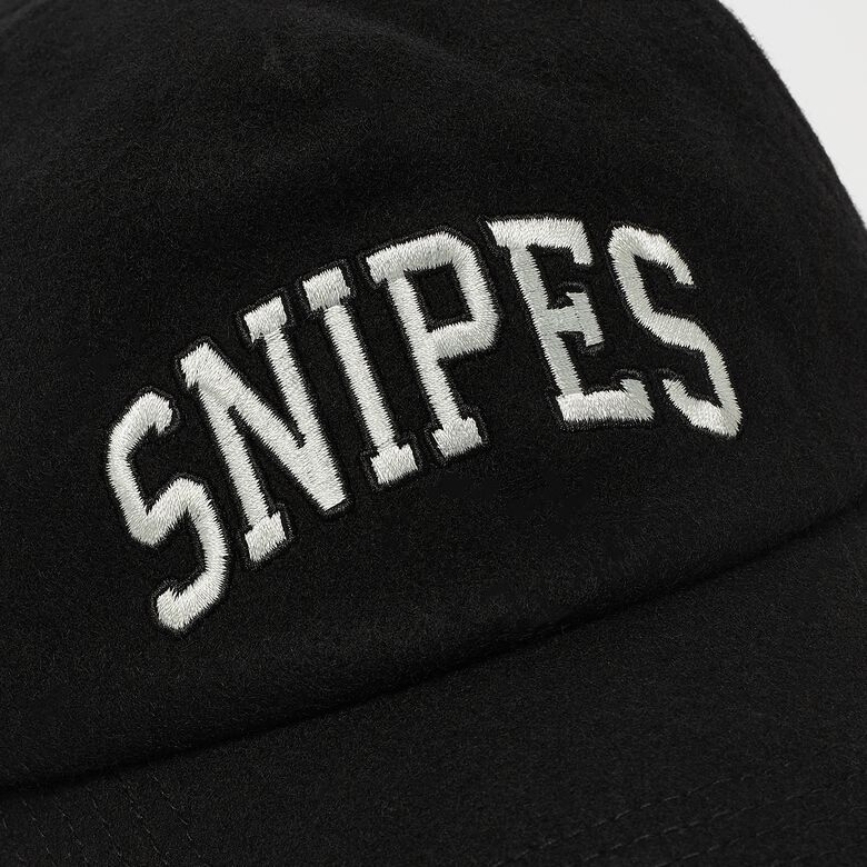 Gorra de 5 paneles de mezcla de lana con el logo de la universidad
