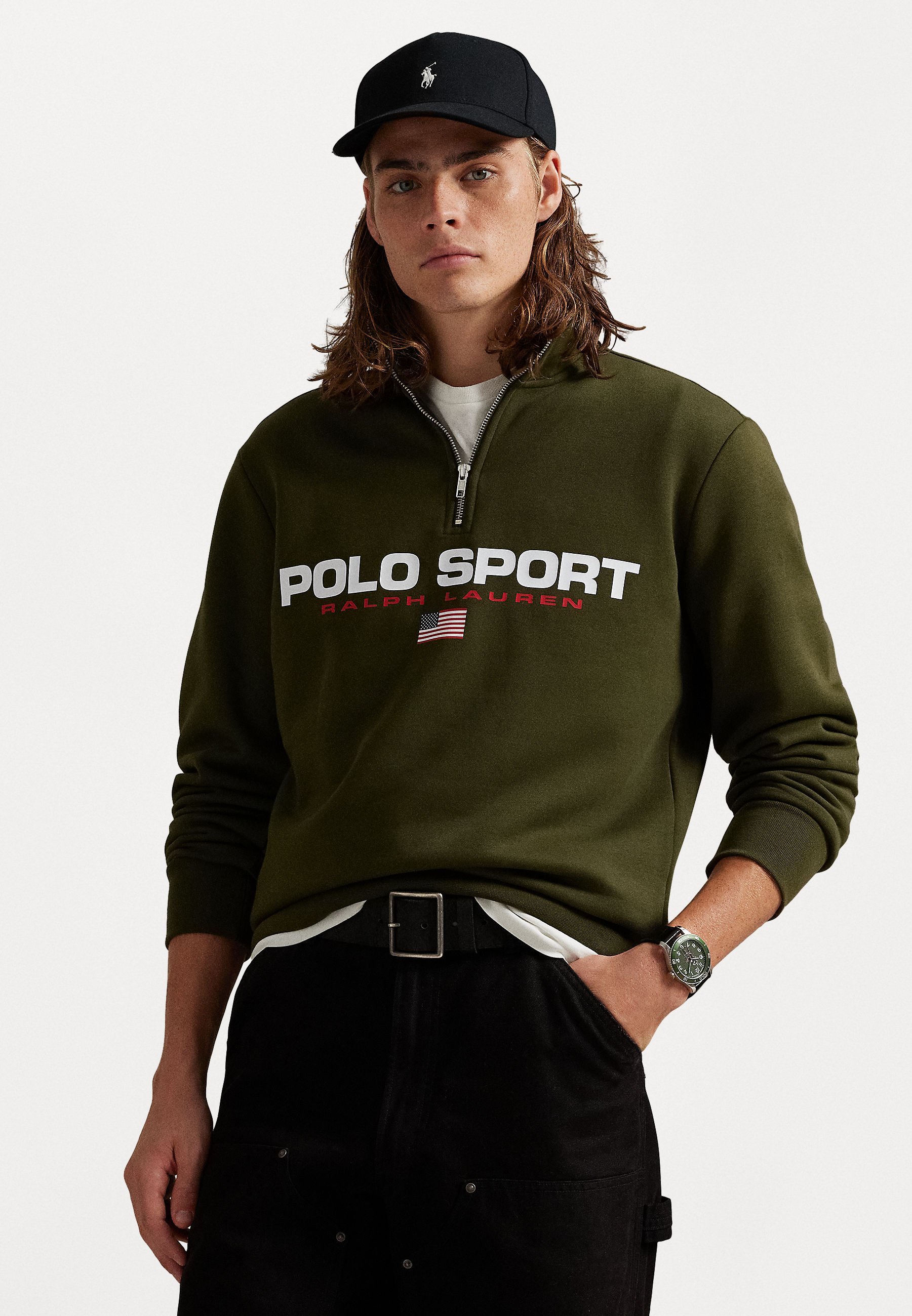 Felpa Polo Ralph Lauren POLO SPORT FLEECE - Felpa - verde oliva aziendale
