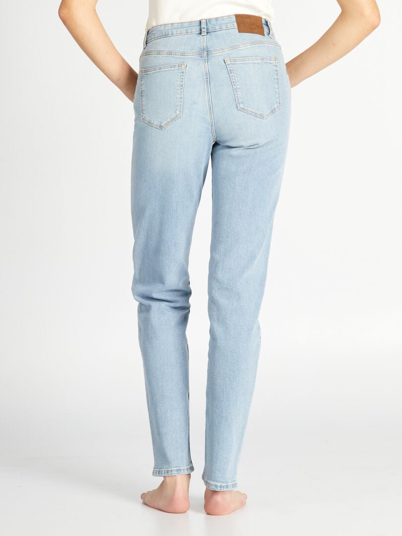 Calça jeans regular de cintura alta - tamanho 34L - azul