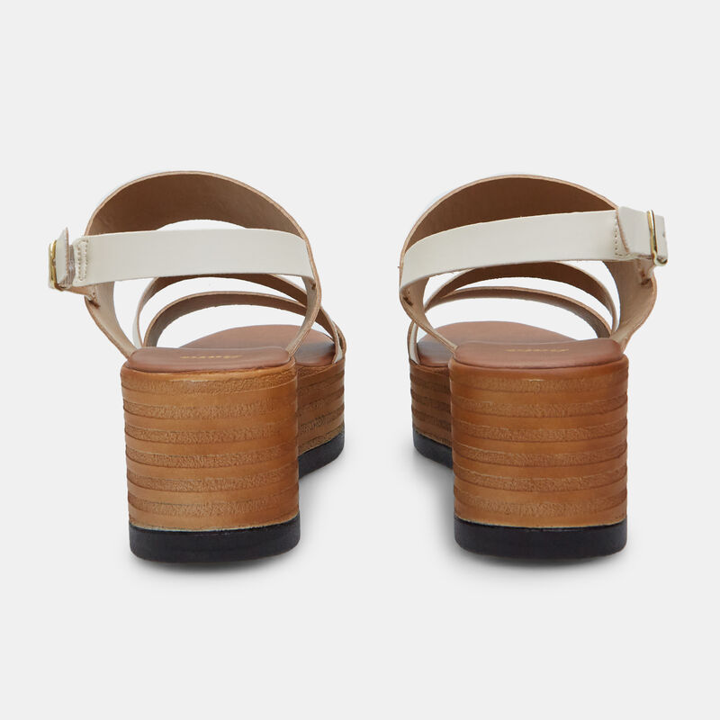 BATA Dam 6,5 cm Platåsandaler i Läder