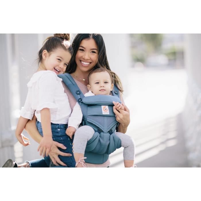Ergobaby Ergonomic and Physiological Baby Carrier for Newborns, Omni 360 Cool Air Back and Front Carry, Oxford Blue