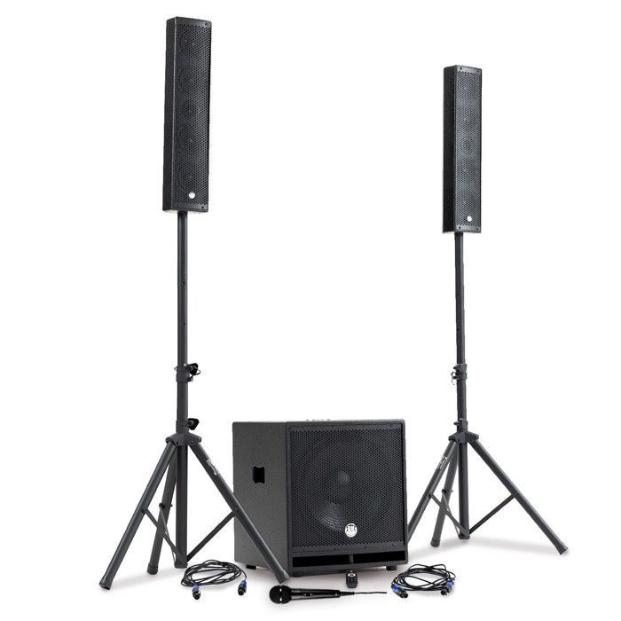 Πλήρες πακέτο ήχου DJ BM SONIC BMS-15-SLIM-BT, Δορυφορικά ηχεία 1200W, SUBWO 38cm USB/Bluetooth, Βάσεις καλωδίων, Μικρόφωνο