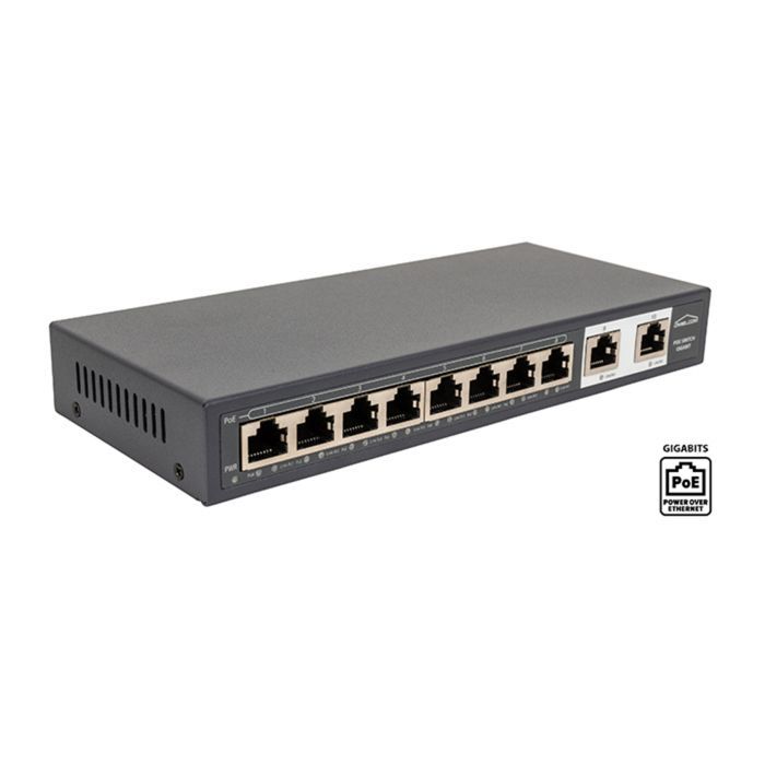 BATI START GIGA POE 10 Ports: SWITCH 8 Ports GIGABIT POE120W +2 GIGABIT Ports