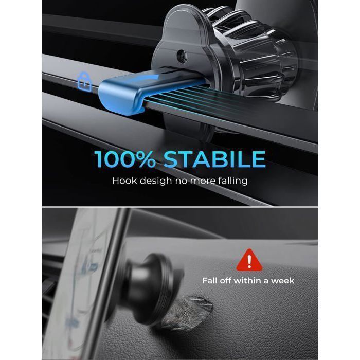 Suporte magnético para celular veicular com rotação de 360 graus, compatível com iPhone 16, 15, 14 Pro Max Plus, Galaxy 24 e 23 Ultra.