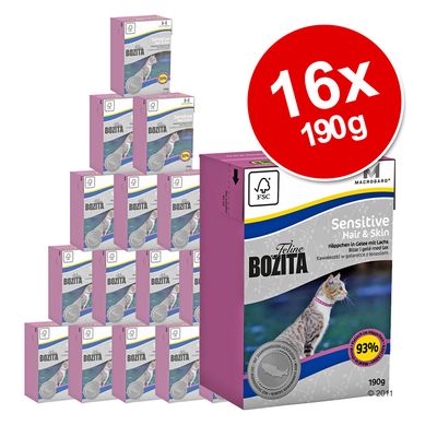 Bozita Katzen-Tetra-Pak-Sparpackung 16 x 190 g
