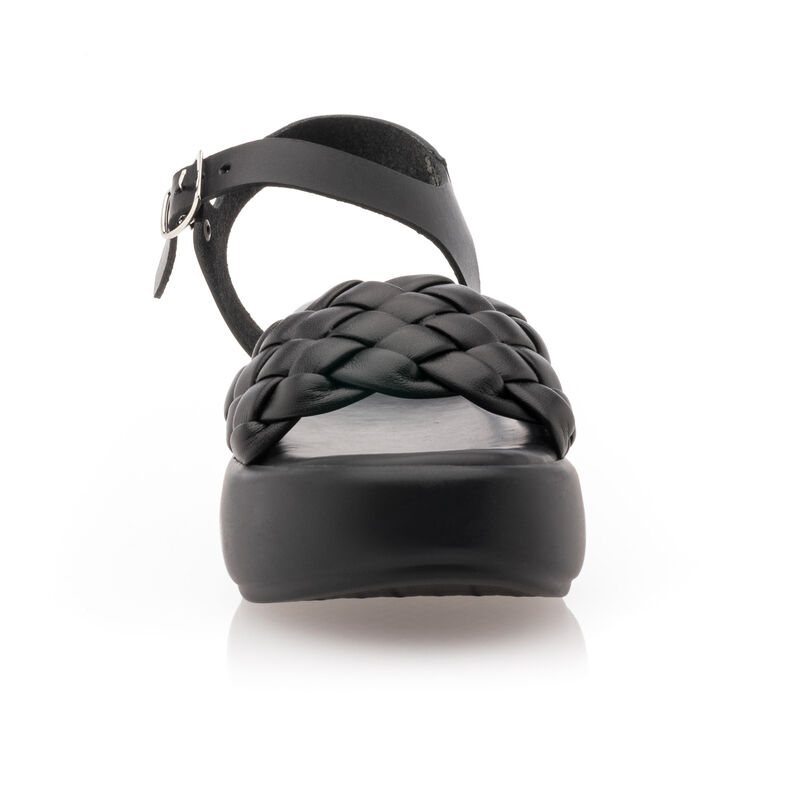 Svarte sandaler / sko med åpen tå til dame