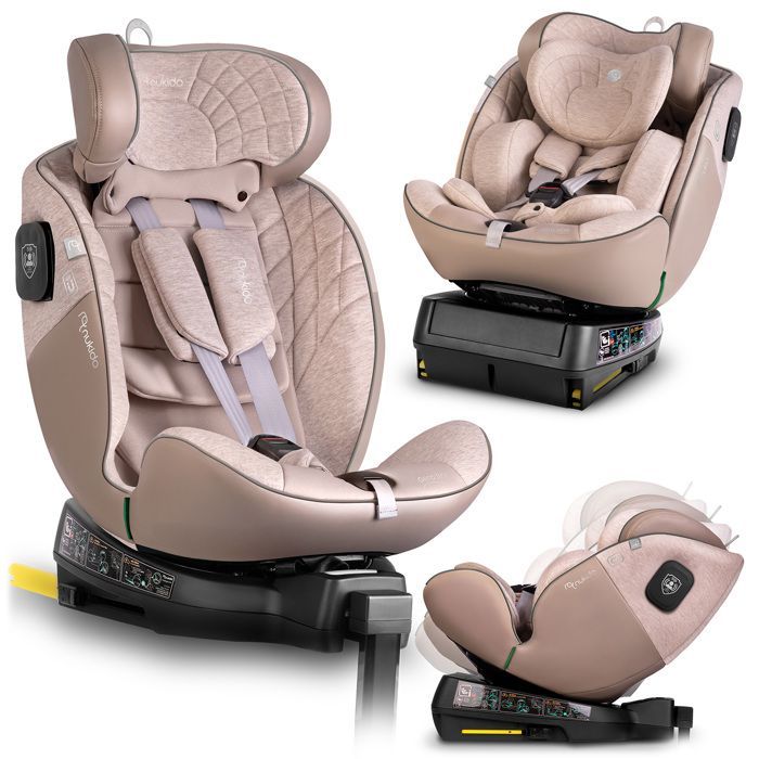 Nukido Aero Line Swivel Car Seat - 0-36 kg - ISOFIX - 360° Swivel - SIP Protection - 12 Headrest Positions