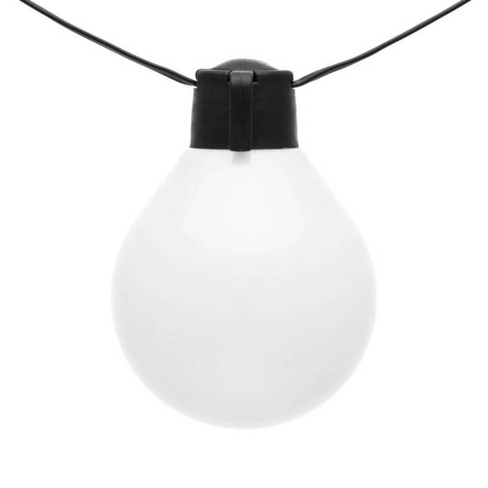 Guirnalda de luces eléctricas Lotti con cable y LED iluminados, 25 bombillas de luz blanca cálida.