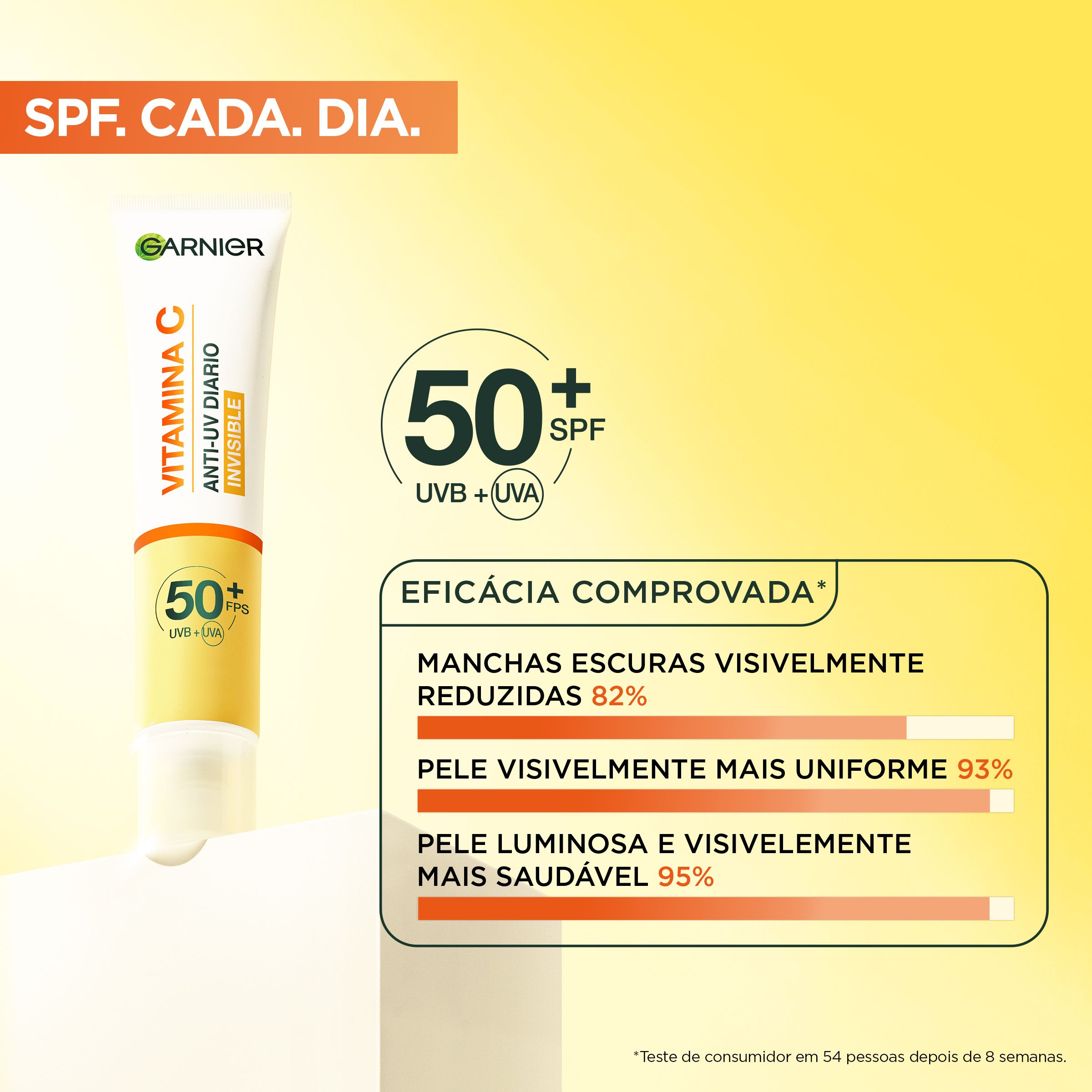„Vitamin C Invisible Daily Anti-Dark Spot Fluid“ SPF 50 kremas veidui nuo tamsių dėmių