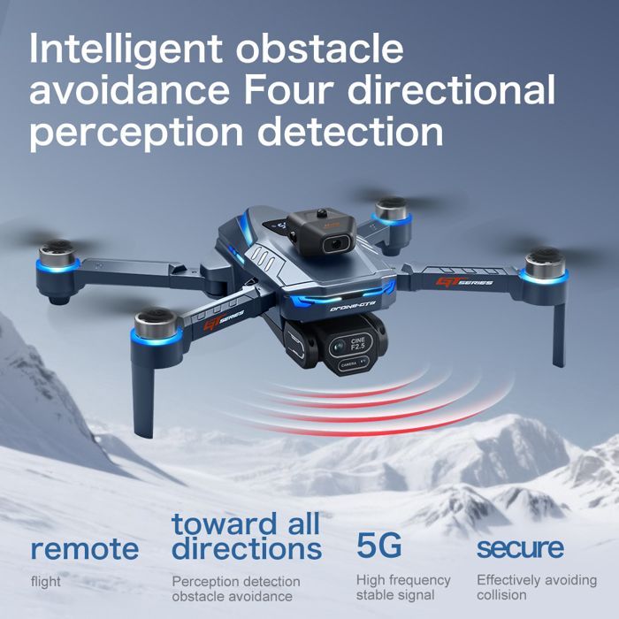 GT8 8K Drone VR Professionel Pad HD Dobbelt Kamera Skærm 5G Fjernbetjening WIFI Børsteløs Motor Forhindringsundgåelse Sammenklappelig Legetøj