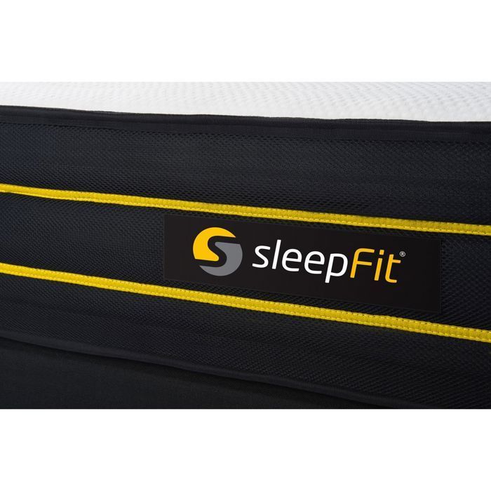 Ensemble double sommier + matelas ULTRA micro ressorts ensachés et mémoire de forme 180x200 180 x 200 cm Noir