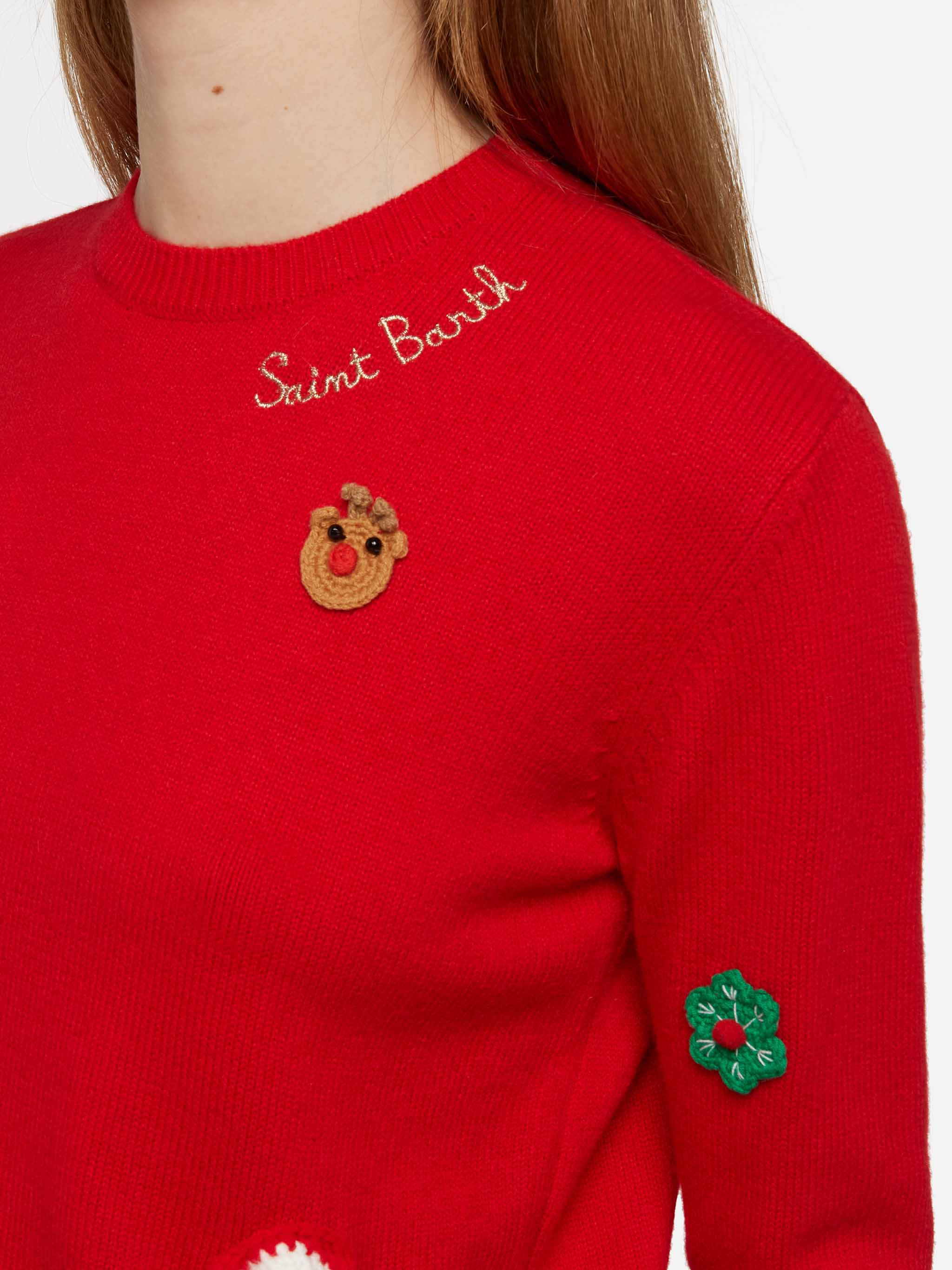 Jersey de mujer de punto cepillado con bordado de la lista 