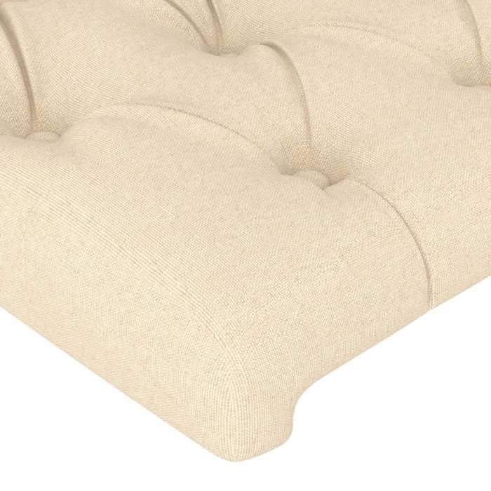 Têtes de lit - vidaXL - 2 pcs - Crème - Tissu - Hauteur réglable