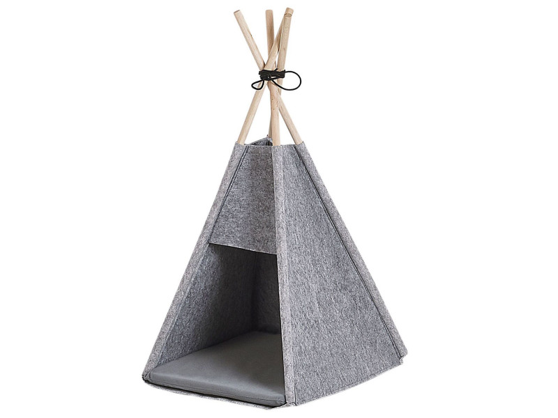 Legowisko namiot filc tipi dla kota szary