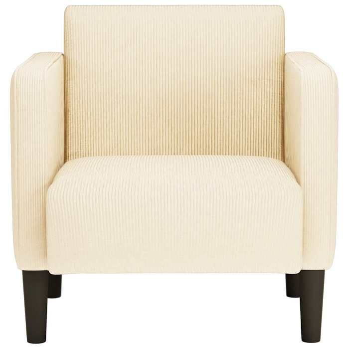 vidaXL Sessel/Sofa, cremefarben, 54 cm, Cordstoff, Einzelsofa, bequemes Sofa, TV-Sessel, Couch, Sitzmöbel 4100517