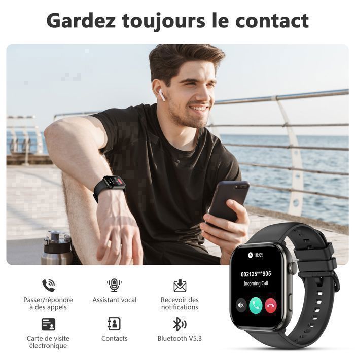 Men's Smartwatch with Bluetooth Calling, 1.96