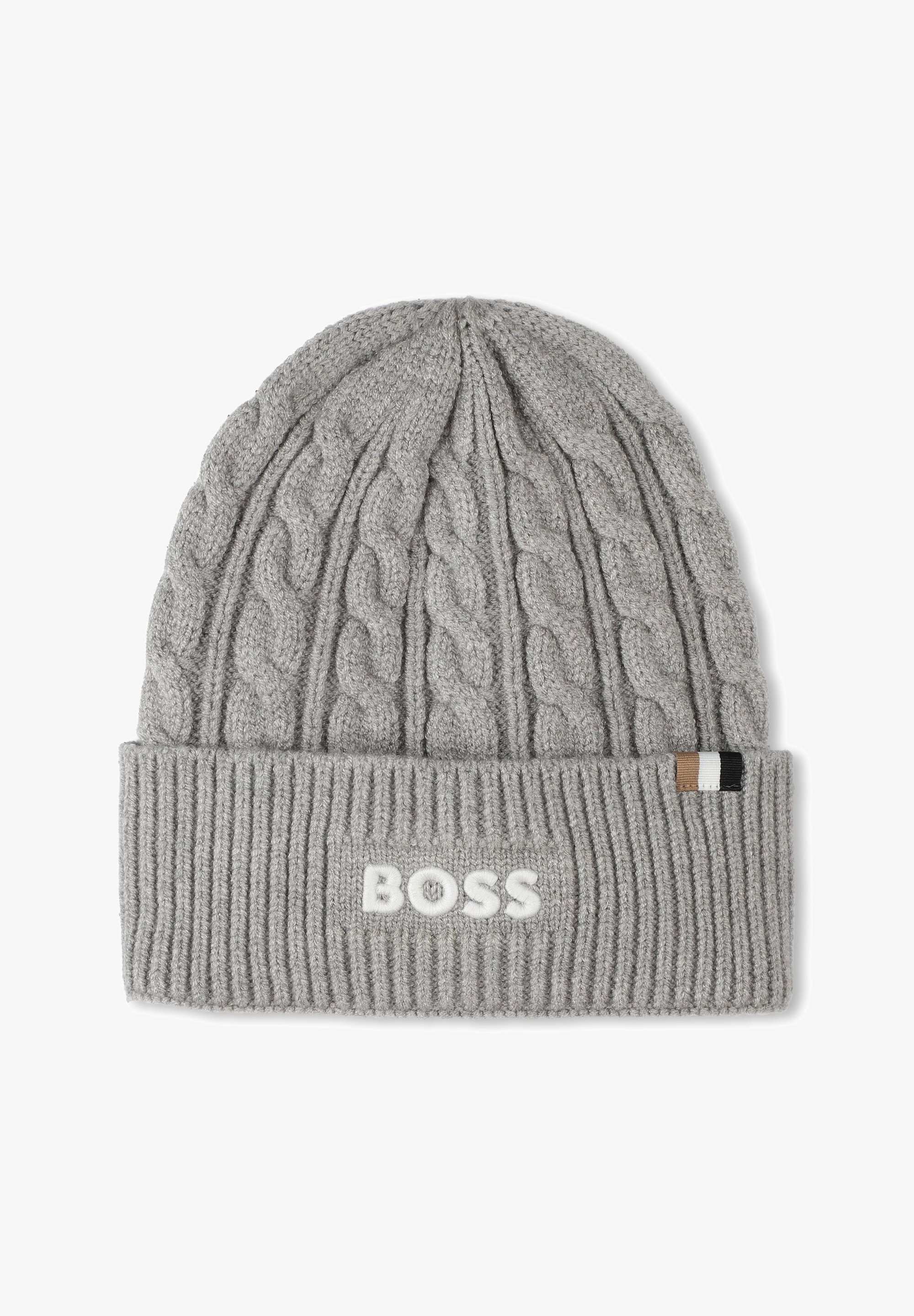 BOSS Kidswear Beanie - chinegrijs