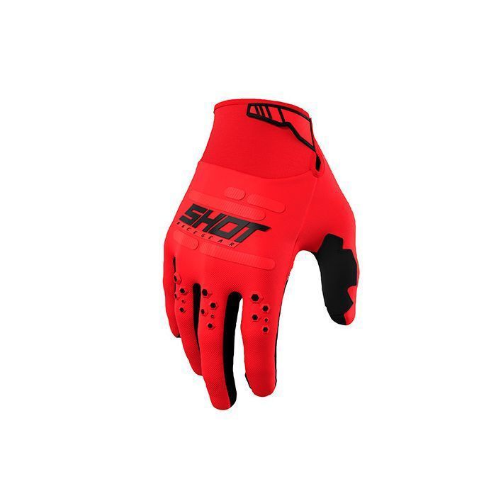 Guanti da motocross SHOT RACE GEAR Drift Vision Red