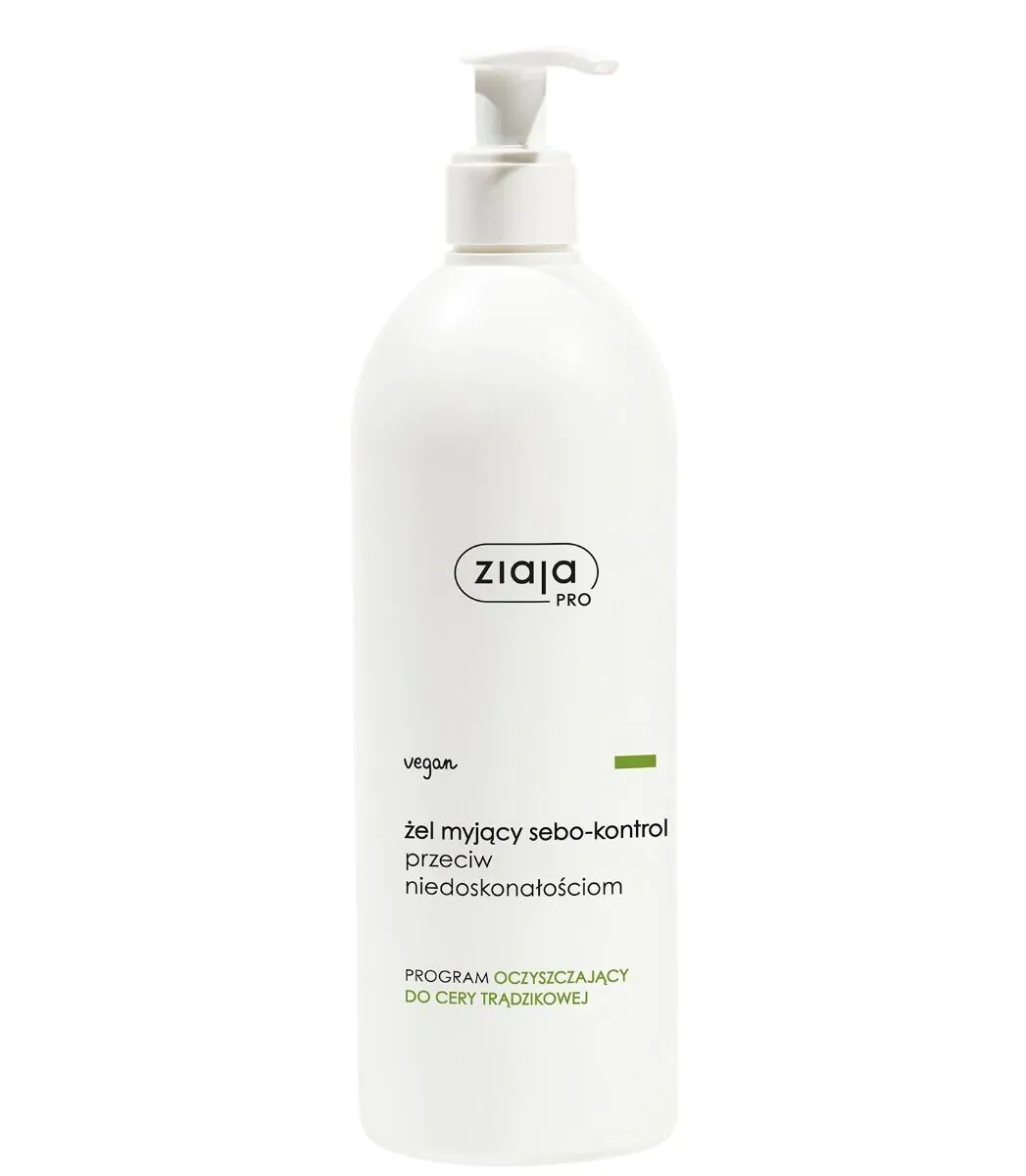 Ziaja PRO Zielona Sebo-Kontrol Żel myjący przeciw niedoskonałościom 500ml