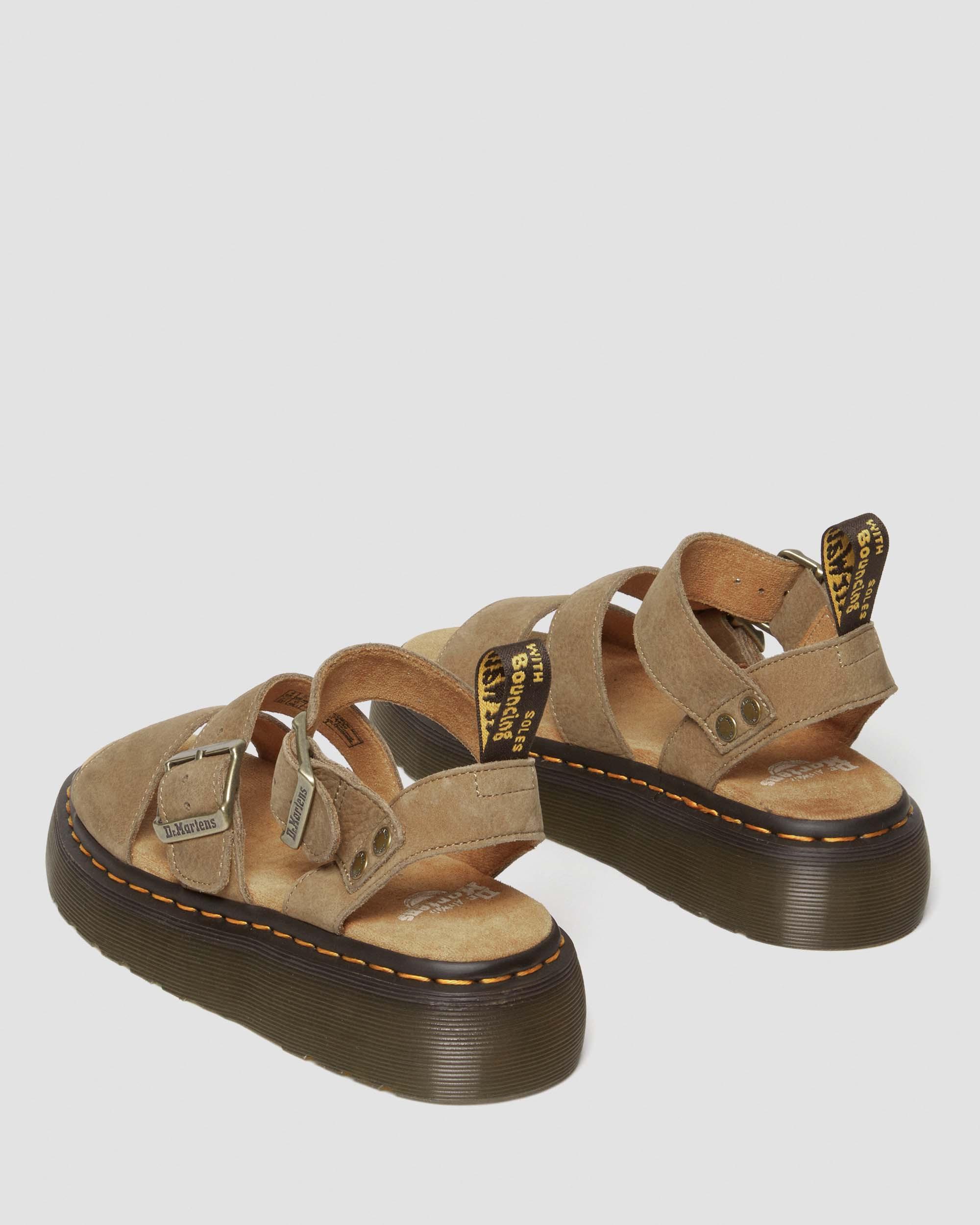 Gryphon Tumbled Nubuck Leder Plateausandalen