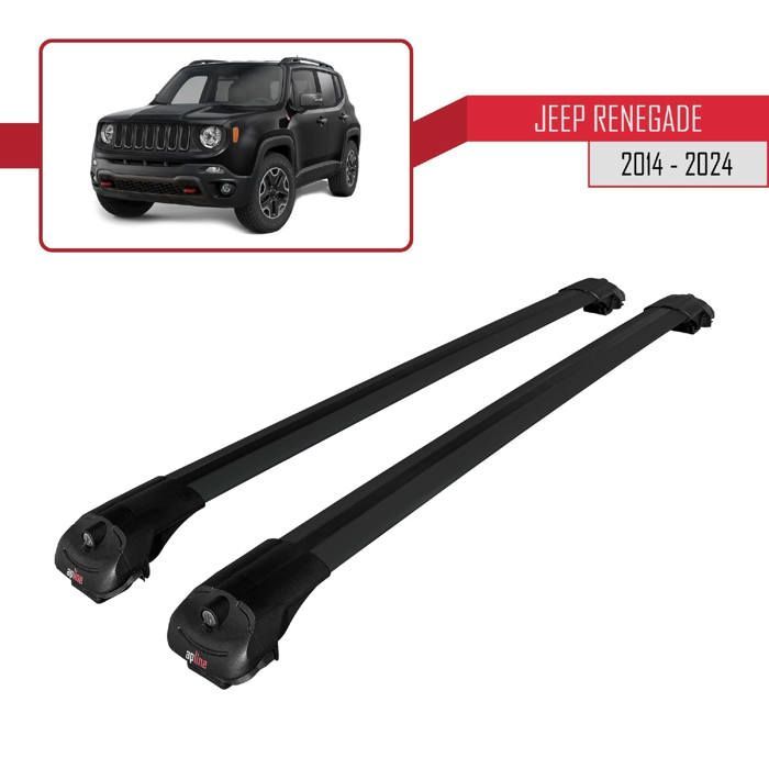 Barras de techo ACE-1 para Jeep Renegade 2014-2024, portaequipajes para coche / Negro