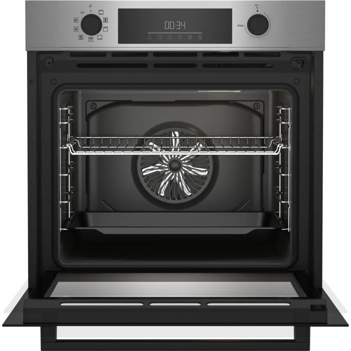 Forno ventilato pirolitico da incasso BEKO BBIM11300XMP - Acciaio inox - Porta fredda - 72L - Classe energetica A+