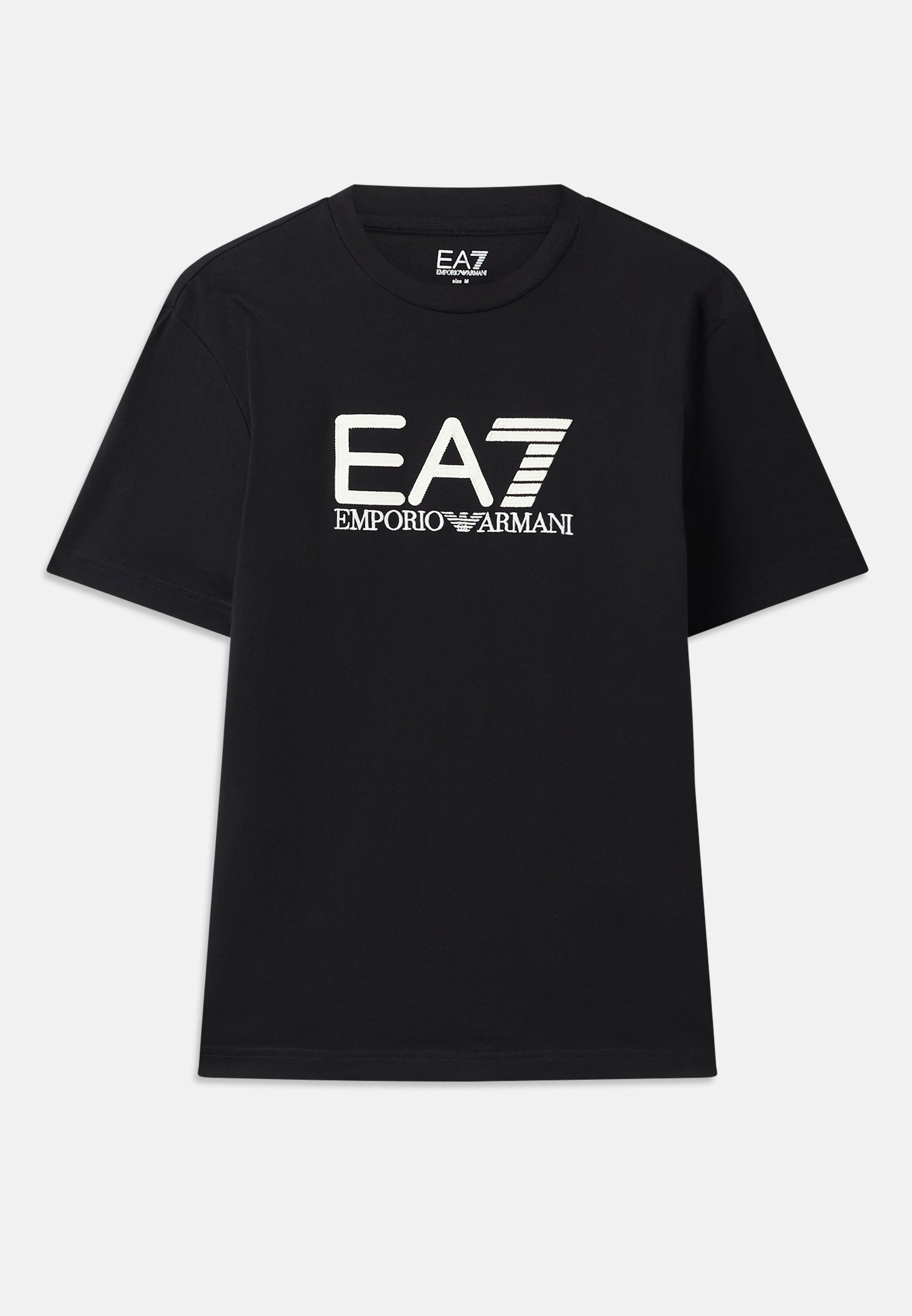 EA7 Emporio Armani TRAIN VISIBILITY TEE - Bedrucktes T-Shirt - Schwarz/Creme