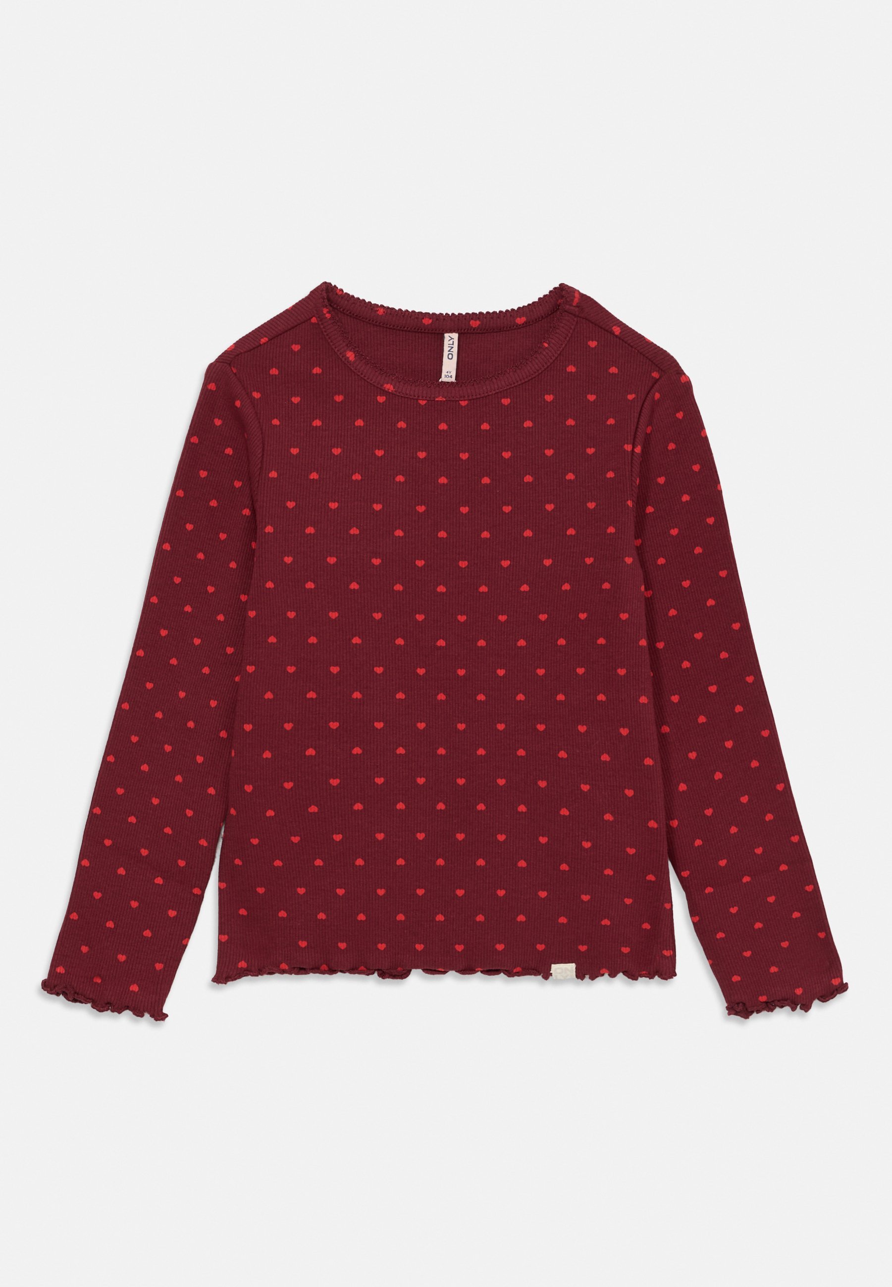 ONLY MINI KMGTRINNY LIFE O NECK - Topper langermet - cabernet