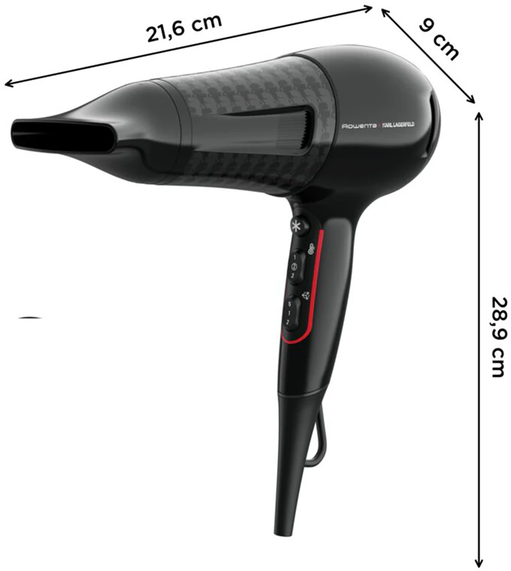 Secador de cabelo Rowenta Karl Lagerfeld Powerline 3 CV591LF0