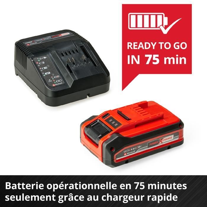 Einhell Starter Kit 4,0 Ah PLUS PXC (1 batterie 18 V 4 Ah PLUS, 1 chargeur 3 A, temps de charge 75 min)