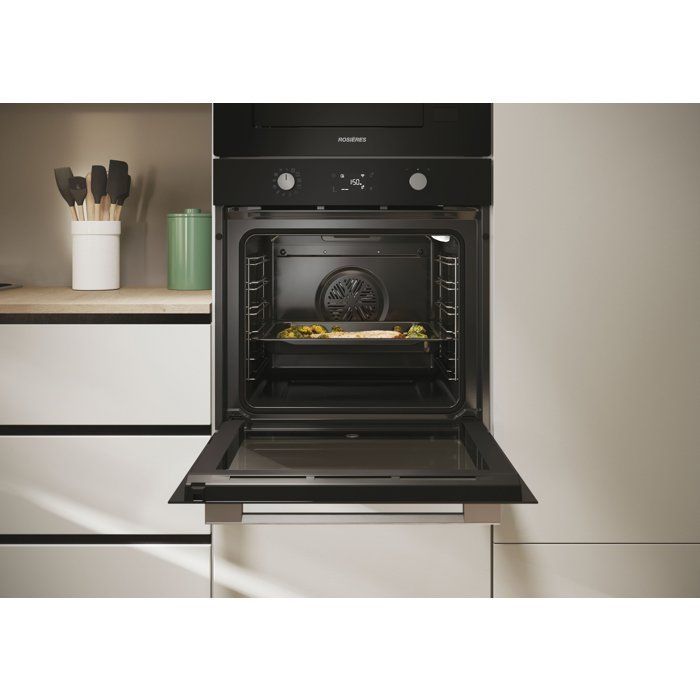 Horno empotrable - Pirólisis + Hidrólisis - ROSIERES - RO6 T3B3EYTB - Negro - Puerta fría - 78L - Fácil vapor