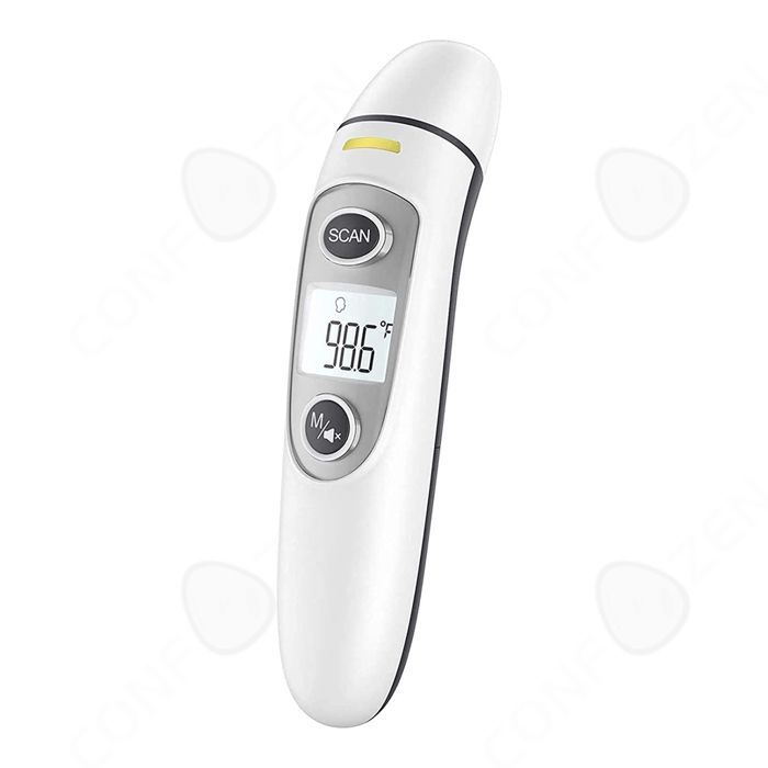 Termómetro de oído C 3 en 1 con pantalla LCD, 3 modos de temperatura, 35 grupos de memoria, termómetro de frente sin contacto, Thermoscan