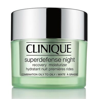 Clinique Superdefense Night Recovery Moisturizer -yövoide ensimmäisille ryppyille ja sekaiholle 50 ml