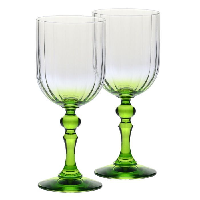 KROSNO Bubble ljusgröna vinglas, set om 2, 300 ml