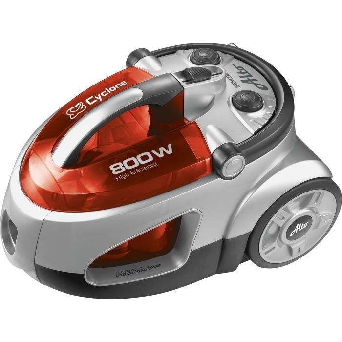 Bagless Vacuum Cleaner - SENCOR - SVC 730RD-EUE2 - ECO Motor 800 W - 76 dBA - 1.5 L - Cyclone System - Silver / Red