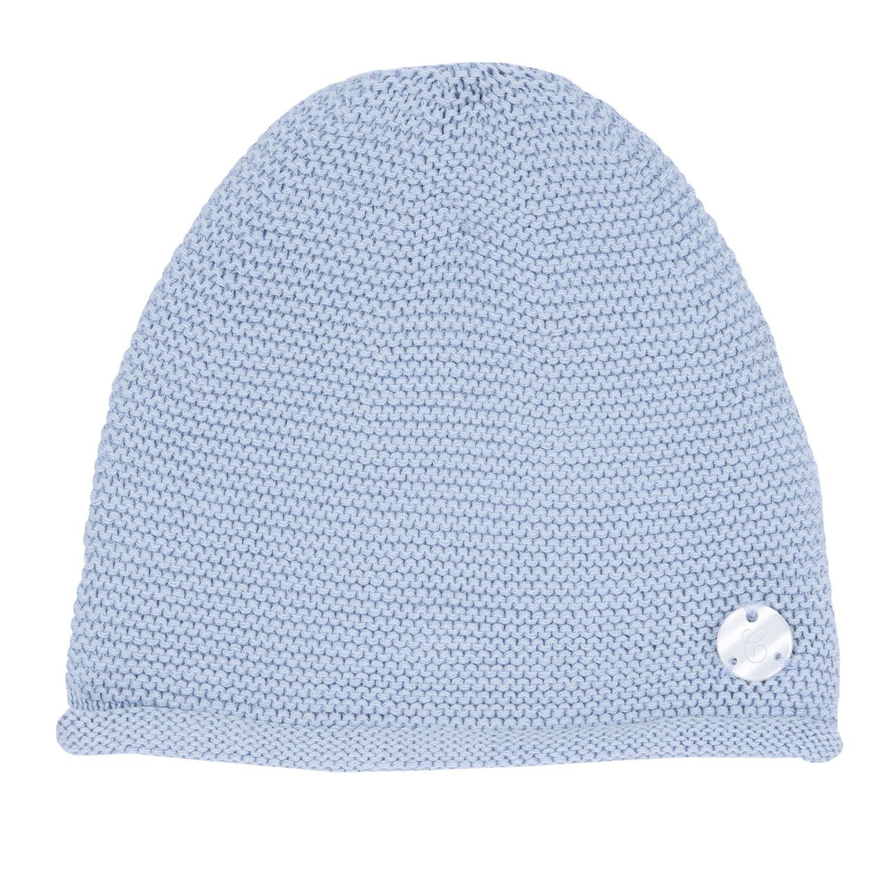 Blaue Strickmütze
